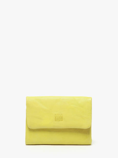 Portefeuille Cuir Biba Jaune wallet TOT1L
