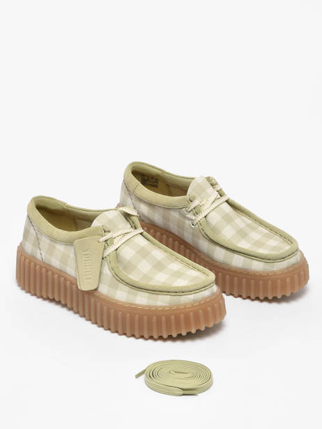 Chaussures Derbies Plateforme Clarks Vert accessoires 26186299 vue secondaire 1