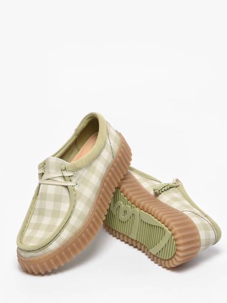 Chaussures Derbies Plateforme Clarks Vert accessoires 26186299 vue secondaire 2