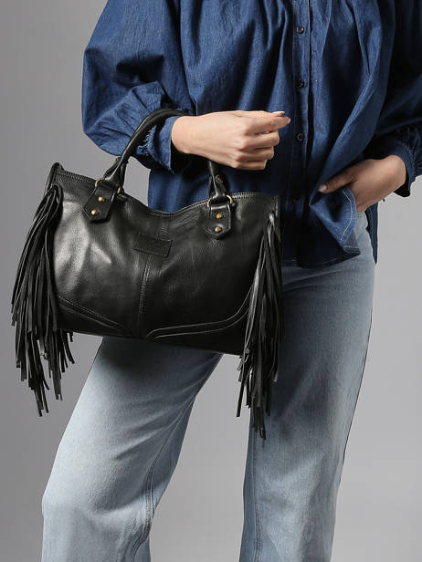 Sac Porté Main Dakota Cuir Basilic pepper Noir dakota BDAK22 vue secondaire 1