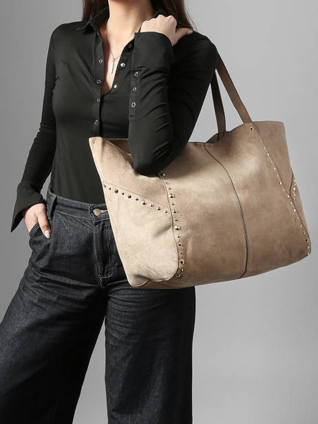 Sac Porté épaule Velvet Miniprix Beige velvet M9457 vue secondaire 1