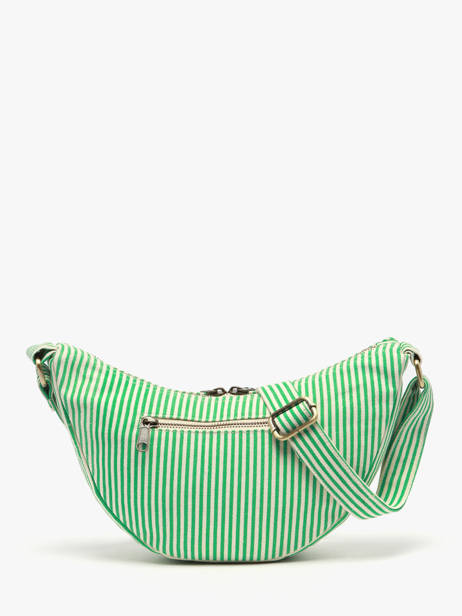 Sac Bandoulière Rayures Coton Hindbag Vert rayures RA vue secondaire 4