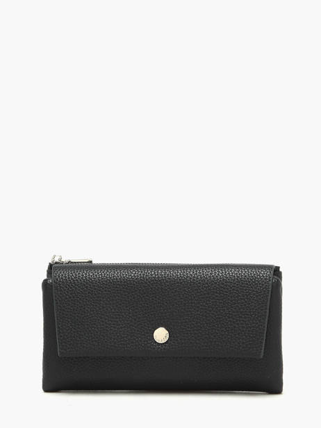 Portefeuille Porte-monnaie Grained Flora & co Noir grained F5039