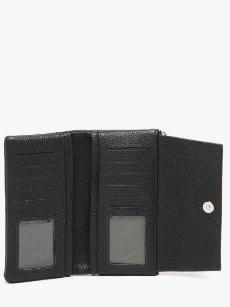 Portefeuille Porte-monnaie Grained Flora & co Noir grained F5039 vue secondaire 1