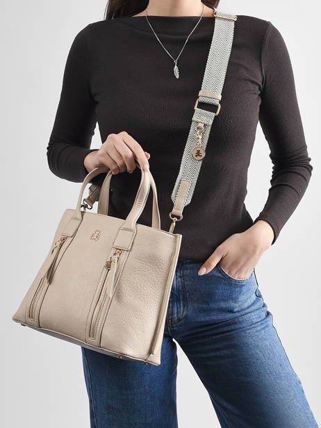 Sac Porté Main Zip Lulu castagnette Beige zip ALBERTO vue secondaire 1