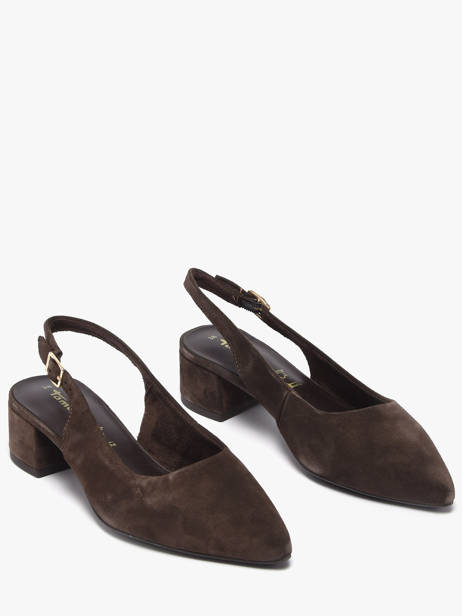 Escarpins En Cuir Tamaris Marron accessoires 42 vue secondaire 1
