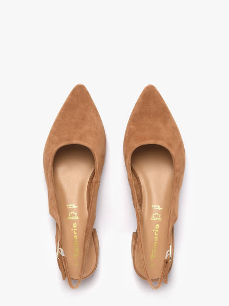 Escarpins En Cuir Tamaris Marron accessoires 42 vue secondaire 3