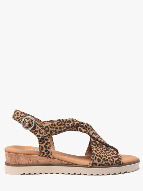 Sandales En Cuir Gabor Marron accessoires 90