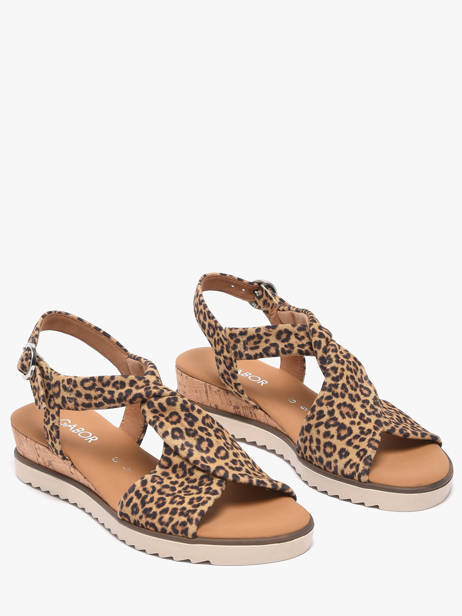 Sandales En Cuir Gabor Marron accessoires 90 vue secondaire 1