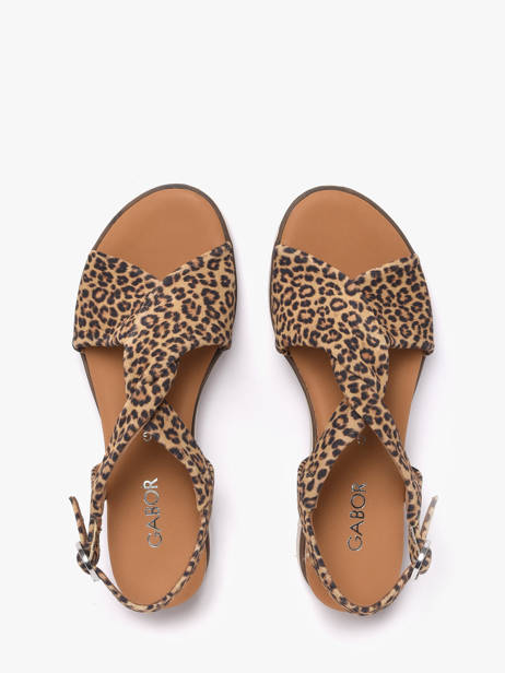 Sandales En Cuir Gabor Marron accessoires 90 vue secondaire 3