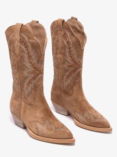 Santiags En Cuir Alpe Marron accessoires 52171101 vue secondaire 1