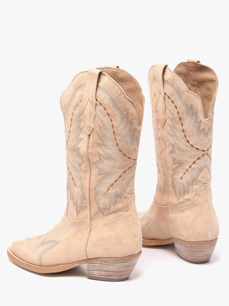 Santiags En Cuir Alpe Beige accessoires 52171115 vue secondaire 2