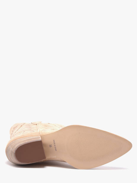 Santiags En Cuir Alpe Beige accessoires 52171115 vue secondaire 4