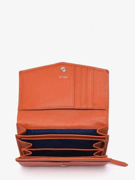 Portefeuille à Rabat Charlotte Cuir Lisse Le tanneur Orange charlotte TOTT3301 vue secondaire 1