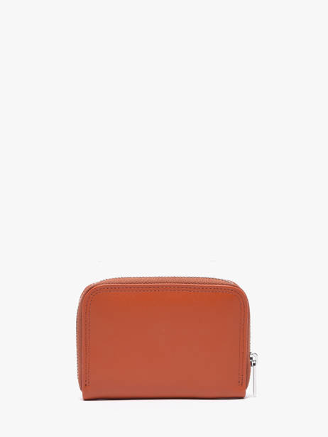 Porte-monnaie Zippé Martin Cuir Le tanneur Orange martin TMIN3110 vue secondaire 2