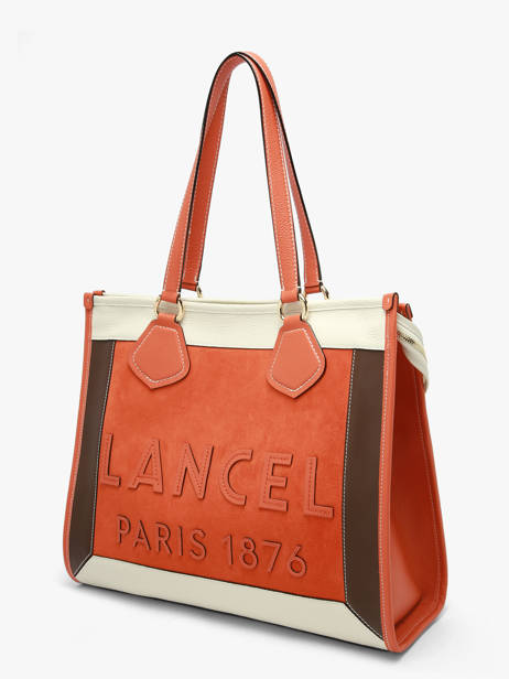 Sac Porté épaule Cabas D'ete Cuir Lancel Orange cabas d'ete A13369 vue secondaire 1