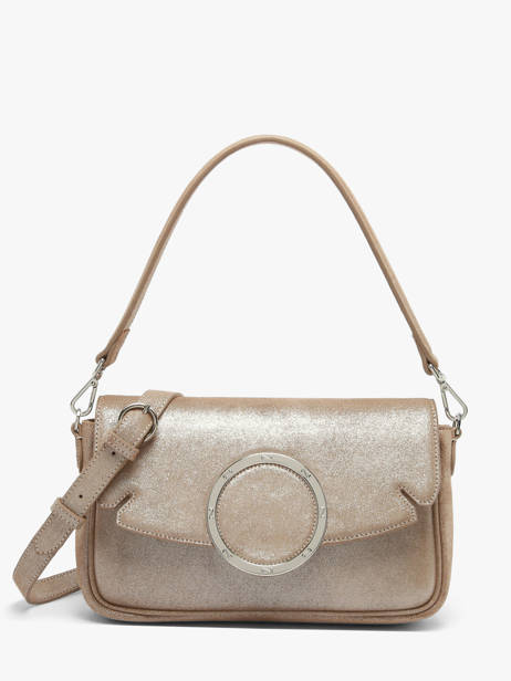 Sac Porté épaule Hiro Glitter Cuir Nathan baume Beige ginkgo 7GT