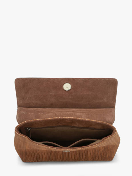Sac Bandoulière Clarita Cuir Texturé Nathan baume Marron nathan 18TX vue secondaire 3