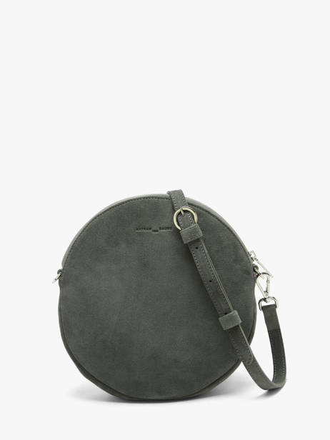 Sac Bandoulière Dorine Cuir Daim Nathan baume Vert nathan 32PS vue secondaire 4