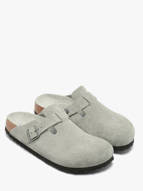 Mules En Cuir Birkenstock Gris accessoires 1031657 vue secondaire 1
