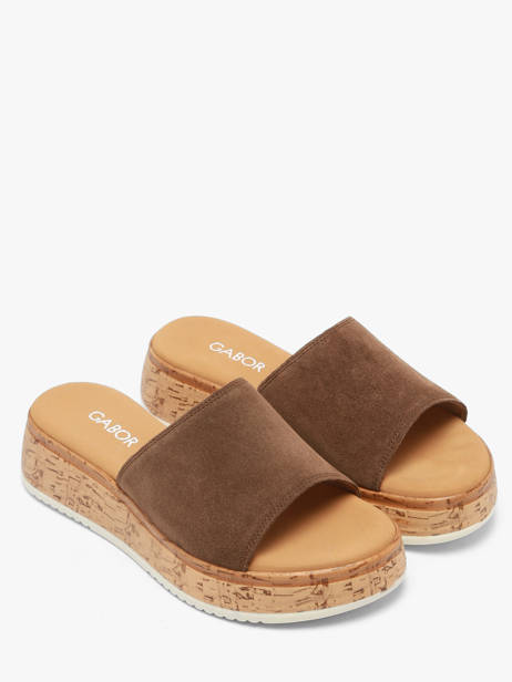 Mules En Cuir Gabor Marron accessoires 41 vue secondaire 1