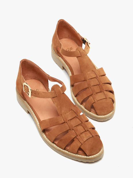 Sandales En Cuir We do Marron accessoires 45255A13 vue secondaire 1