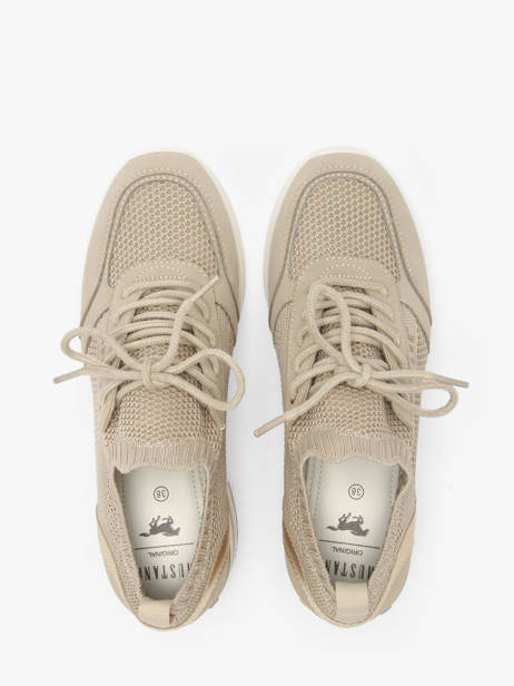 Sneakers Semelle Compensée Mustang Beige accessoires M0872001 vue secondaire 3