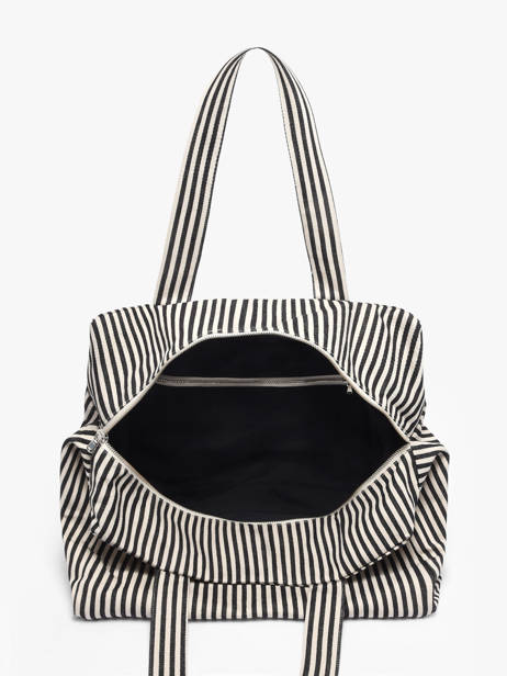 Sac Porté épaule Célestins A4 Striped Coton Recyclé Rivedroite Noir spring striped CELESTRI vue secondaire 2