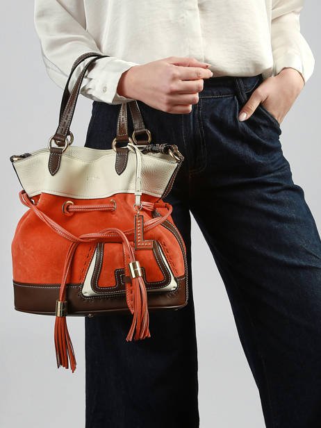 Sac Porté Main Premier Flirt Cuir Lancel Orange premier flirt A13372 vue secondaire 1