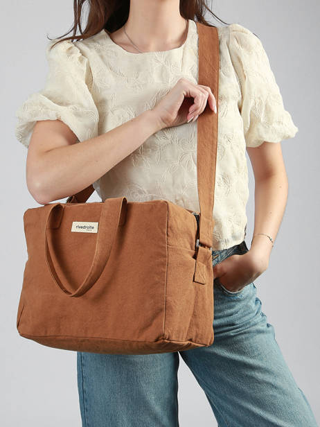 Le City Bag Sauval Coton Recyclé Rivedroite Marron timeless SAUVATIM vue secondaire 1