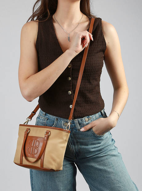 Sac Porté Main Fran Nylon Laurent david Beige ld bags 54 vue secondaire 1