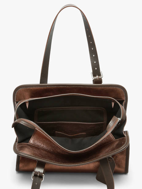 Sac Porté épaule Vintage Cuir Paul marius Marron vintage CABAS vue secondaire 2