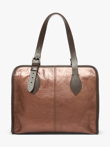 Sac Porté épaule Vintage Cuir Paul marius Marron vintage CABAS vue secondaire 3