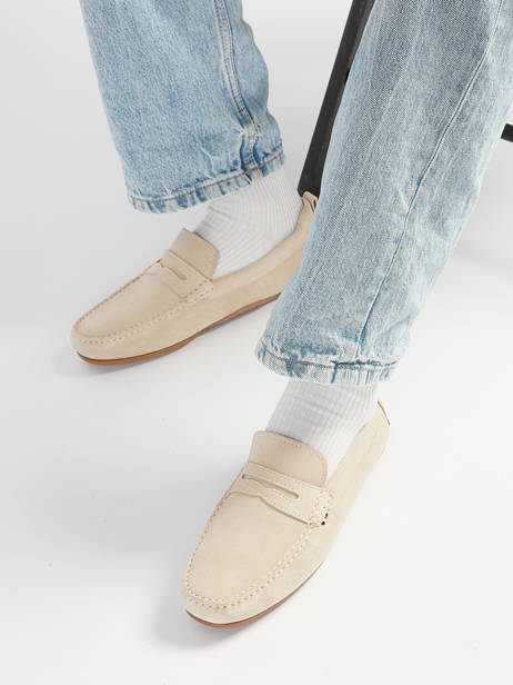 Mocassins En Cuir Tommy hilfiger Beige men 5789ACI vue secondaire 1