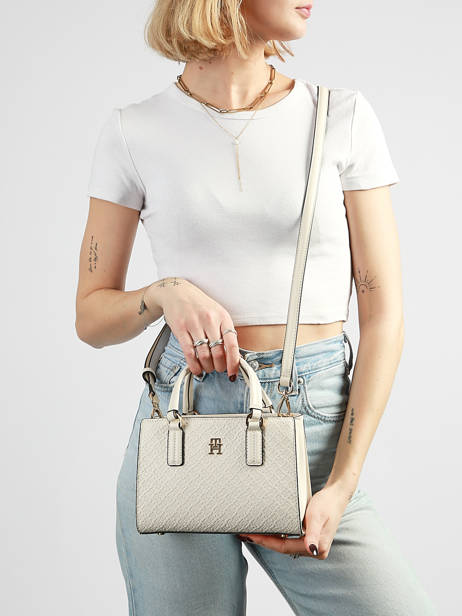 Sac Porté Main Th Daily Polyester Tommy hilfiger Blanc th daily AW18416 vue secondaire 1
