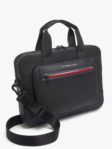 Porte Documents (main) Tommy hilfiger Noir th foundation AM14158 vue secondaire 1