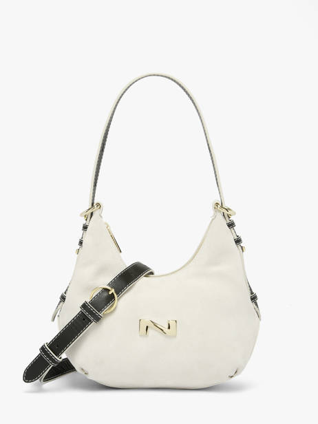 Sac Bandoulière Sam Cuir Daim Nathan baume Beige vogue 4