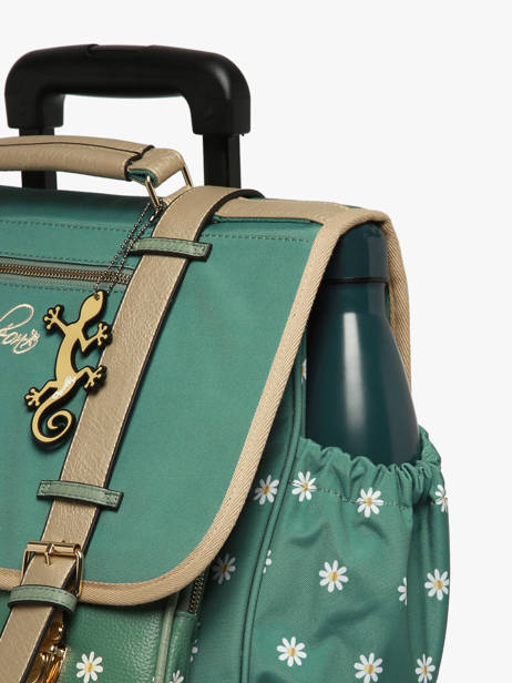 Cartable à Roulettes 3 Compartiments Cameleon Vert vintage fantasy PBVGCR41 vue secondaire 6