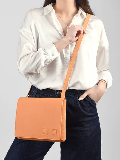 Sac Bandoulière Brugge Cuir Nathan baume Orange n city 2 vue secondaire 1