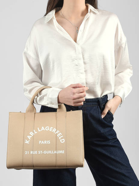 Sac Porté Main Rsg Coton Karl lagerfeld Beige rsg A1W50010 vue secondaire 1