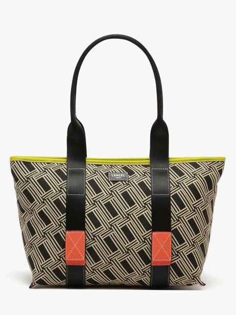 Sac Cabas Zippé M Mistral Rollable Nylon Et Cuir Lancel Multicolore mistral A13997