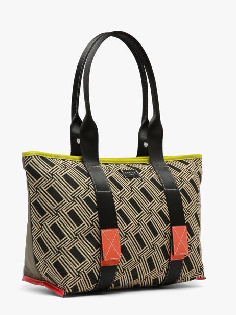 Sac Cabas Zippé M Mistral Rollable Nylon Et Cuir Lancel Multicolore mistral A13997 vue secondaire 2