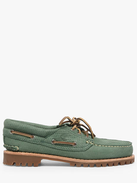 Chaussures Bateau En Cuir Timberland Vert accessoires 2GNVES71