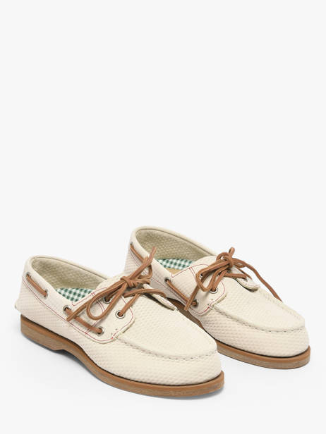 Chaussures Bateau En Cuir Timberland Beige accessoires 2Q9XEN71 vue secondaire 1