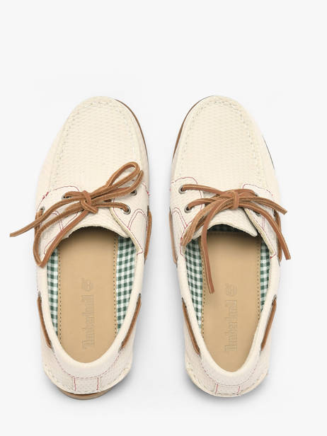Chaussures Bateau En Cuir Timberland Beige accessoires 2Q9XEN71 vue secondaire 3