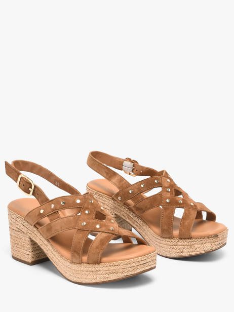 Sandales à Talon En Cuir Aliwell Marron accessoires A126024 vue secondaire 1