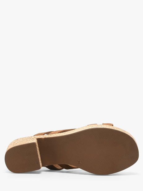 Sandales à Talon En Cuir Aliwell Marron accessoires A126024 vue secondaire 4