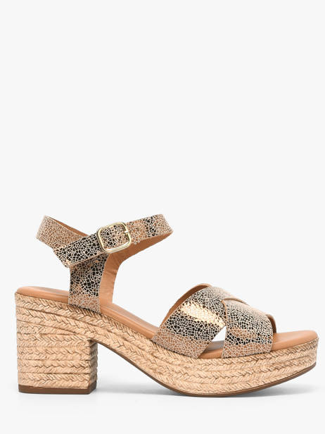 Sandales à Talon En Cuir Aliwell Marron accessoires A126091