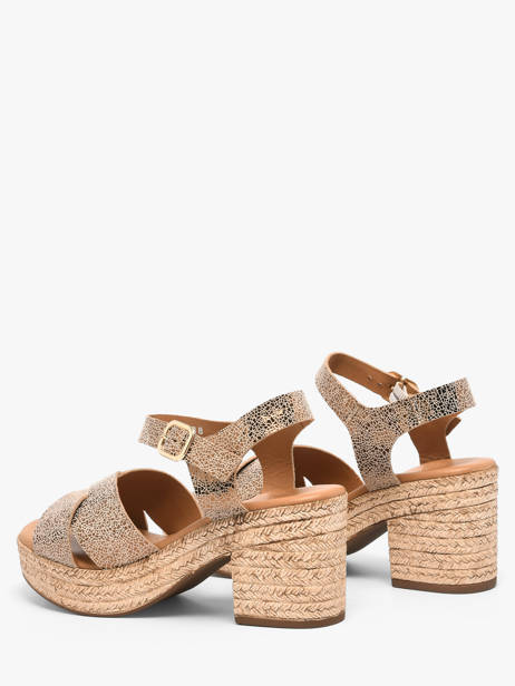 Sandales à Talon En Cuir Aliwell Marron accessoires A126091 vue secondaire 2