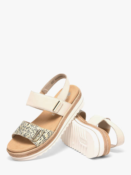Sandales En Cuir Remonte Beige accessoires 60 vue secondaire 2